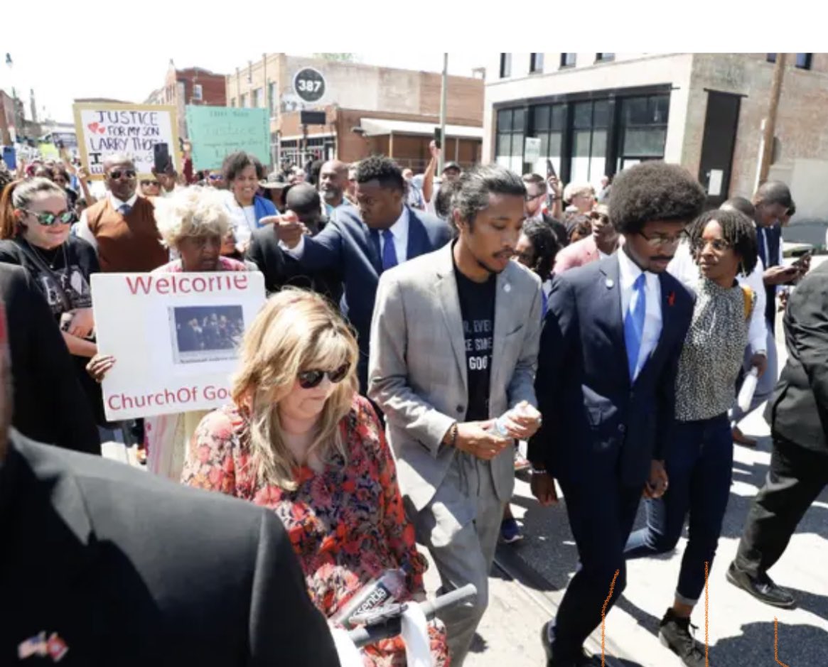Tennessee State Reps. Justin Jones and Justin Pearson.