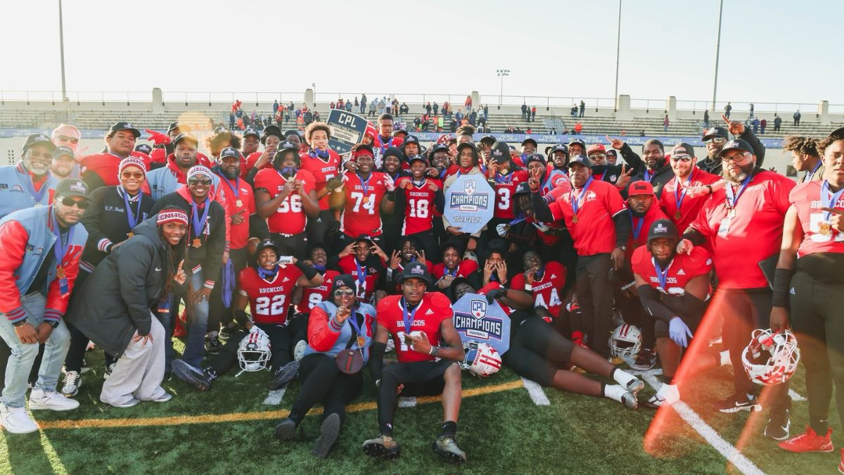 The Kenwood Academy Broncos take the Chicago Public League (CPL) football championship