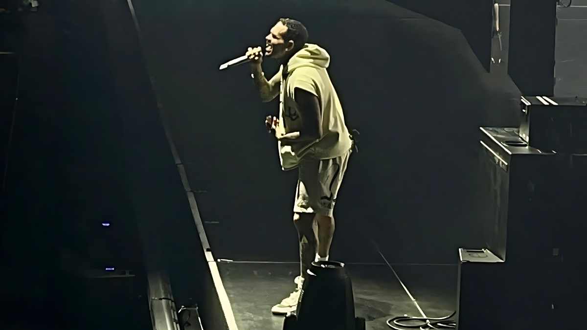 Chris Brown performs for 20,000 fans at the UC