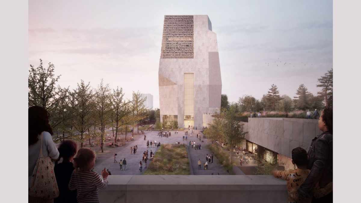 Rendering of the Obama Presidential Center in Jackson Park on Chicago's South Side