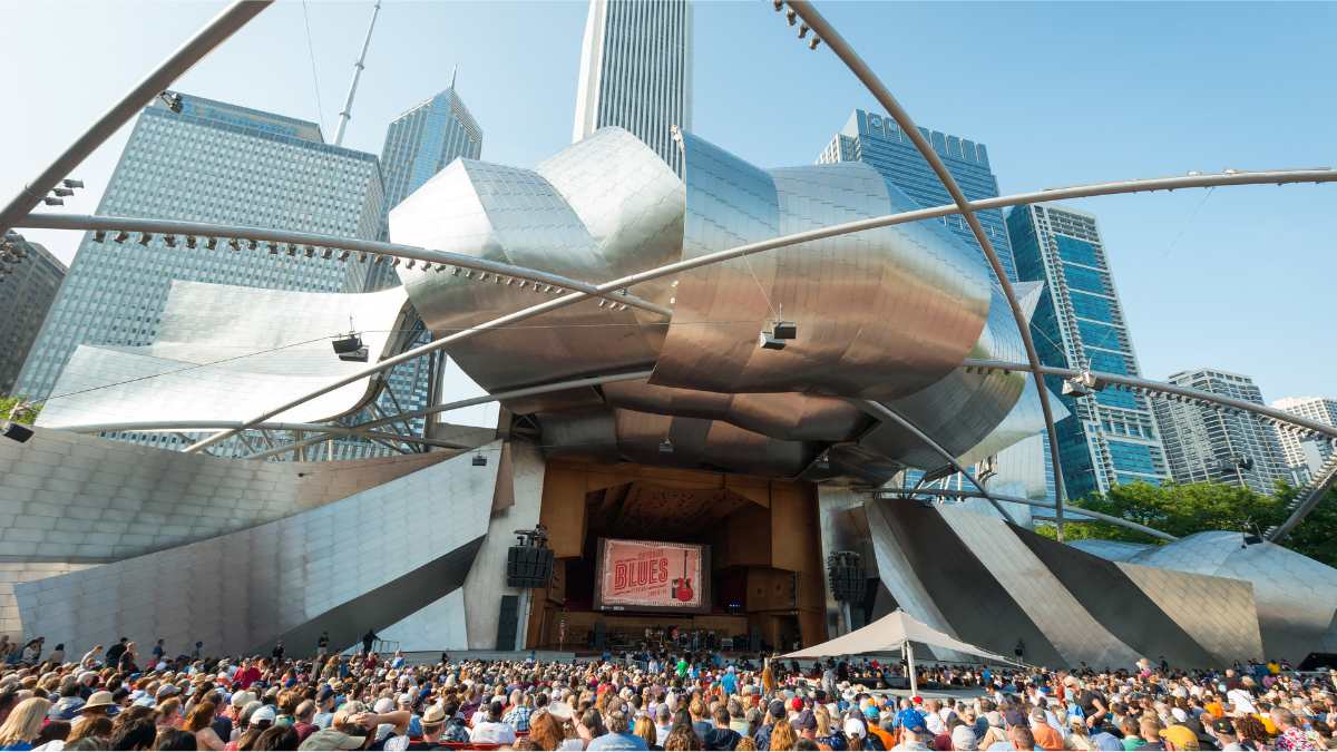 Millennium Park during Blues Fest