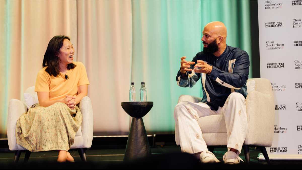 Priscilla Chan of the Chan Zuckerberg Initiative and recording artist Common