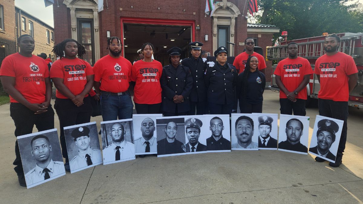 At a commemorative 9/11 Bell Ringing Ceremony, the Black Fire Brigade paid tribute to the sacrifices of Black firefighters, including 12 FDNY Vulcan Society members who perished during the attacks.