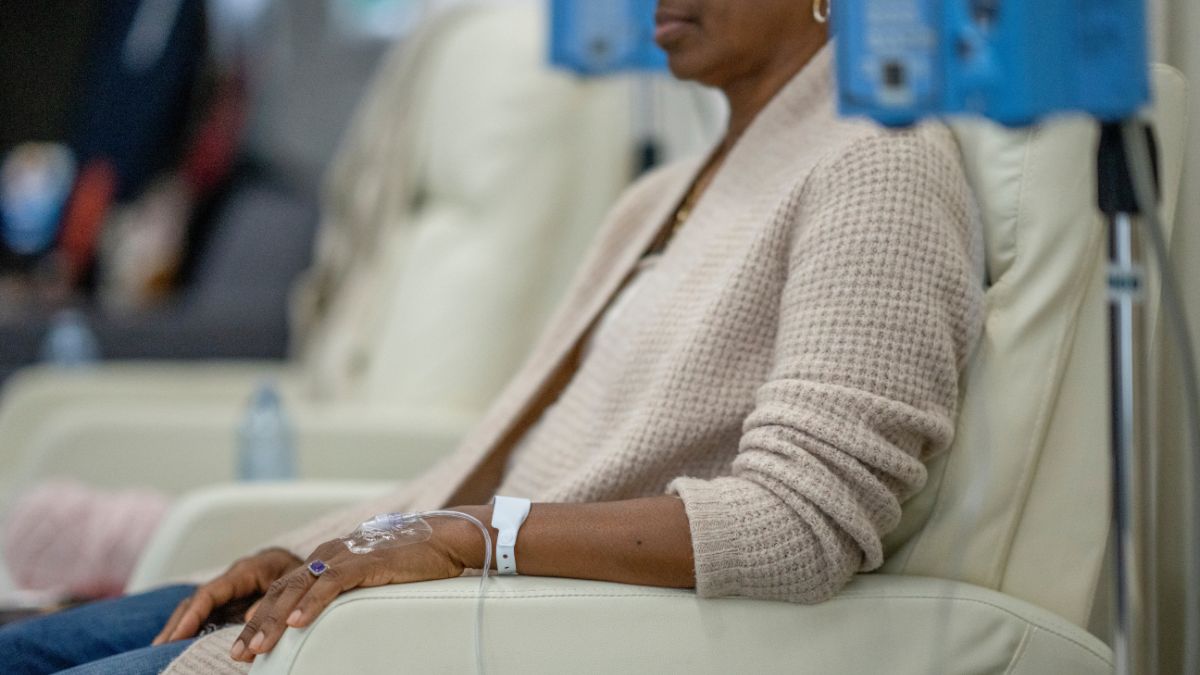 Cancer patient receiving chemotherapy