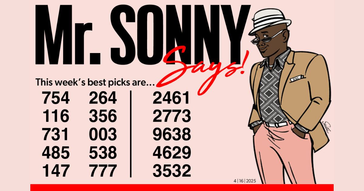 MR SONNY KNOWS for April 16, 2025